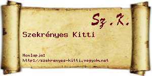 Szekrényes Kitti névjegykártya
