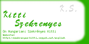 kitti szekrenyes business card